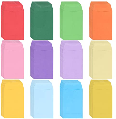 120 bunte Geldbeutel, Mini Papierumschläge, selbstklebende Geldbörse mit Verschlussklappen, Aufbewahrungstaschen, gut für Münzen, Samen, Karten, Einladungen