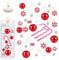 xlwen Plastic Christmas Vase Filler 6055 Stück Weihnachtsdeko Perlen Vasenfüller,Weihnachtsvasenfüller mit Kerzen,Rot und Weiß für Familien-Süßigkeiten-Party, Urlaubsdekoration