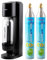GreatWhip Wassersprudler mit CO2 Zylinder X2, Kunststoff Wasserflasche (BPA-Freie) X1, Einschrauben Kohlensäure kompatibel mit Sodastream Soda Maker 60L Gesprudeltes Wasser Schwarz