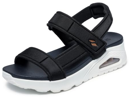Skechers Damen Uno Sandal Summer Stand2, Black Nylon Trim, 39 EU
