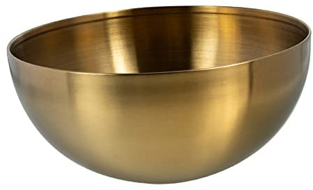 UPKOCH Gold Stainless Steel Bowls Rice Bowls Soup Bowl Salad Bowl Noodle Bowl 15cm Japanese Ramen Bowl Metal Bowls for Fruit Cereal Snack Appetizer Golden Korean
