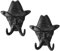 Womeet Rustic Cowboy Coat Key Hanger, Decorative Wall Mounted Coat Hooks, Cast Iron Hooks Coat Towel Bag Hat Hanger Multiuse Entryway Black Set of 2