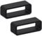 Black Silicone Strap Keeper Loops | 16 mm | 2 Pack | Rubber Watch Band Holders | Super Strong | 1.5mm Thick Replacement Wristwatch Retainers | Suitable for Watches and Smartwatches (Black, 16mm)