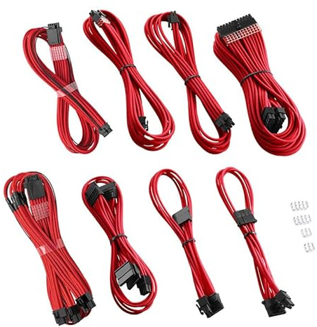 CableMod Pro ModMesh RT 12VHPWR Dual Cable Kit für ASUS/Seasonic/Phanteks - Rot
