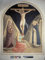 MSTECO Berühmtes Gemälde Leinwand Bilder Kunstdrucke Abstrakt Poster Die kreuzigung mit dem heiligen Dominikus der jungfrau maria und der heiligen maria magdalena von fra angelico 60x90cm