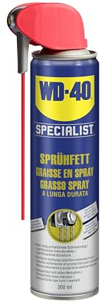 WD-40 Specialist Sprühfett Smart Straw 300ml – Hochviskoses Sprühfett für Zahnräder, Scharniere & Seilzüge, bildet eine widerstandsfähige Schutzschicht für dauerhafte Schmierung unter Belastung
