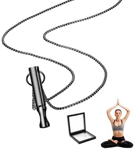PacuM Atmende Halskette Angstlinderung Halskette Edelstahl Achtsames Atmen Halskette Hoki Halskette Gegen Angst Meditation Breathing Halskette，Bringen 3d Schmuck Aufbewahrungsbox Aus Dünner Folie