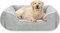 JOEJOY Hundebett Mittelgroße Hunde, Hundebett Waschbar, Hundekorb Flauschig, rutschfest Hundebetten, Plüsch Hundesofa, Haustierbett für Mittlere und Große Hunde und Katzen, 76x61x23cm