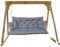 IN WOHO Hollywoodschaukel Auflage Outdoor Sitzkissen Gartenbankauflage Bankauflage Wasserabweisend Gartenbank Sitzkissen Bankkissen Sitzauflage Bank Palettenkissen mit 2 kleinen Kissen 180x60x50 Grau
