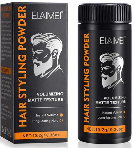 Poudre Coiffante Homme - Poudre Texturisante Cheveux, Texture Mate, Tenue Longue Durée, Créer un Effet Volumineux, Présentation d'un Style Parfait