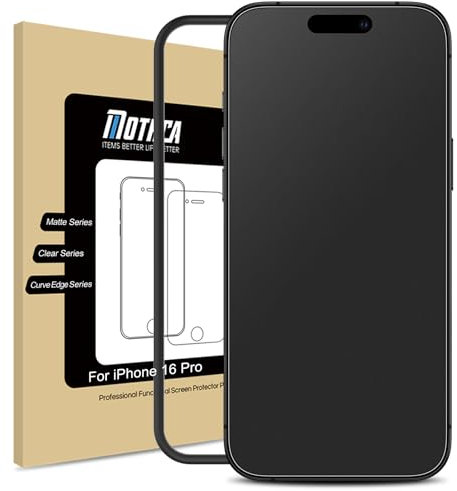 Mothca Matte Screen Protector for iphone 16 Pro (6.3 inch), Matte Tempered Glass Film, Anti-Glare & Anti-Fingerprint, Case Friendly -Smooth as Silk (1 Pack)