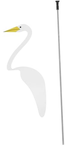 ANDRESLAD 1stk Drehender Flamingo Flamingo-gartenstatue Flamingo-rasenverzierungen Winddekor Mit Tierpfahl Flamingo-statuen Rasen Spinner Windspiele Flamingo-gartendekoration Draussen PVC