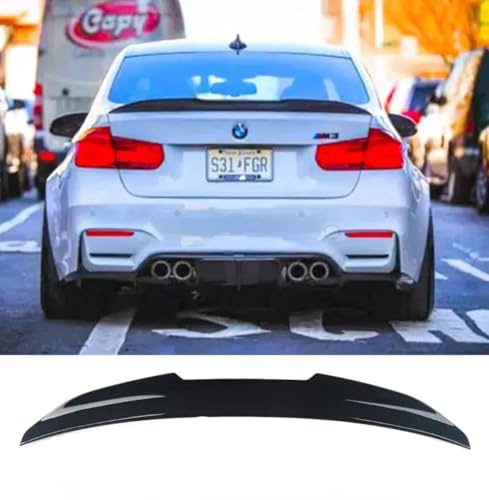 For Auto Perfectionists UK Rear Boot Spoiler Compatible With BMW 3 Series M3 F30 F80 2011-2019 High Kick PSM Ducktail ABS Gloss Black