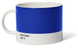 Pantone Porzellan Teebecher, dickwandig, Tea-Cup spülmaschinenfest, 475ml, Clear Blue 286