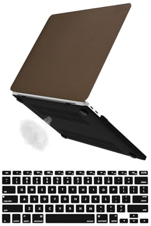 HLAAJJX Cover Anti-Cracking per Macbook Air 11 pollici 2015 2014 2013 2012 2011 2010 A1370 A1465,Custodia Rigida Case Protettivo &Tastiera Cover con Macbook Air 11 - Pelle Marrone