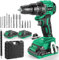 Perceuse Visseuse Sans Fil Brushless, BETENST Visseuse Devisseuse Sans Fil 21V avec Batteries 2.0Ah, 45N.m Max, 20+1 Réglages de Couple, 20 Accessoires, 2 Vitesses pour Bricolage, Vert