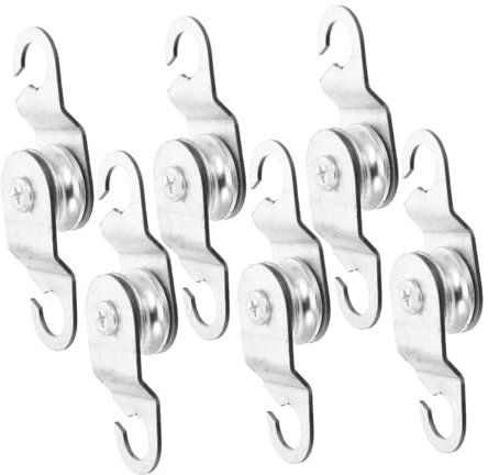 JOINPAYA 6 Stück Belastbare Seilrollen Mit Lager Offene Tragbare Umlenkrollen Aus Eisen Für Gewächshaus Und Landwirtschaftseinsatz