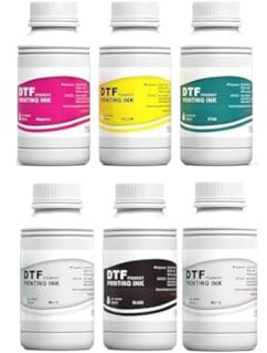 WQVXGKTI Tintenpatrone 500 ml*6, kompatibel mit Punehod DTF-Drucker R1390 L1800 DTF-Transferdrucker(6 x 500ml CMYKWW)