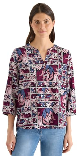 Cecil Damen 3/4-Arm Bluse mit Patchwork-Print