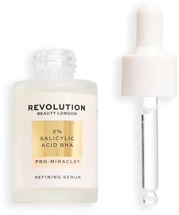 Revolution Pro Miracle 2% SA BHA Blemish Serum, Anti-Unreinheiten Serum mit Salicylsäure, reguliert Talg, reduziert Mitesser und Hautunreinheiten, 30ml