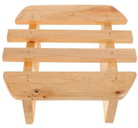 COMPUKAS Runder Sauna Fußhocker mit Bequemem Design und Einfacher Tragbarkeit zur Entspannung im Wohnzimmer und Bad