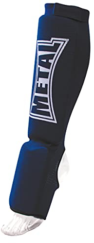 METAL BOXE Protège-Tibias/Pieds Bleu M