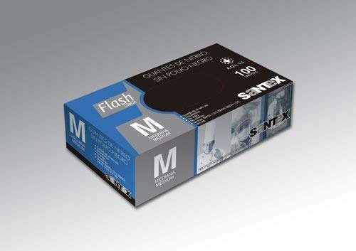 Santex 2000 Internacional - Guante nitrilo desechable s/polvo negro 100 unid m