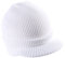 DianShao Strickmütze Mit Schild Winter Strickmütze Beanie Cap Weiß
