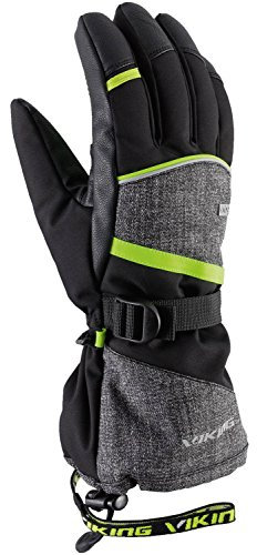 VIKING Handschuhe Winter Freeride Herren - ideal für Ski und Snowboard - extra warm - Wasser- und Winddicht - Soren, 72 grau/grün, 8