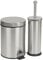 URBNLIVING Stainless Steel Matt Finish 3L Pedal Bin & Toilet Brush