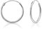 Silberne Creolen - Creolen Dick - Ohrringe Kreolen - Creole Silber 925 - Damen Creolen - Kreolen Silber 925 Klein - Hoop Earrings Silver - 18mm