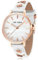 Julie Julsen JJW103RGL-9B Uhr Damenuhr Lederarmband vergoldet 3 bar Analog Weiß