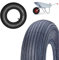 ECOVELO Pneu Rigato Renforcé 4PR Caoutchouc Roue pour brouette 3.50-8 avec Chambre à Air 3.50-8 Pneu Bias Ply 4 plis 8 inches 130 kg 250 kpa 36 P.S.I.