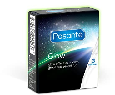 Pasante GLOW 3 Leuchtkondome, fluoreszierend, leuchten im Dunkeln