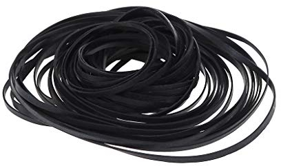 fivekim Universal-Kassettenband-Gürtel für Recorder, WalkmanDVD-Laufwerk, flach, klein, Schwarz, 50 Stück