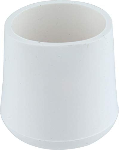 16 Stuhlbeinkappen Ø 10-32 mm | weiß | rund | Polyethylen | Rohrkappen | Kratzschutz | Fußkappen | Stuhlgleiter | Kappen | Rohrabdeckung | Möbelgleiter | Schutzkappen-Set | (25mm)