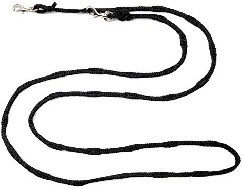 Joggingleine Hundeleine für kleine/mitterle/große Hunde Fahrradleine/Walkingleine/Übungsleine/Trainingsleine/Fürhleine/Freihandleine (2,40 m, Schwarz 10mm für mittlere Hunde)