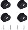 UFURMATE Morsetto in Vetro, 4 Pezzi Regolabili Clip per Mensole in Vetro in Lega di Alluminio, con Morsetto a Clip per Montaggio a Parete, Supporto in Vetro Nero, per Ripiani in Vetro Spesso 6-8 mm