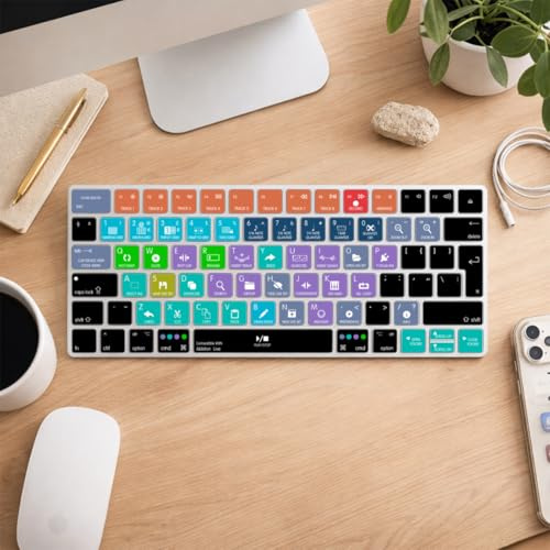 MMDW EU Layout Ableton Live Shortcuts Keyboard Skin Hot Keys PS Ultra Thin Silicone Keyboard Protective Cover Skin Protector for Magic Wireless Keyboard MLA22L/A A1644 (2015 Released)