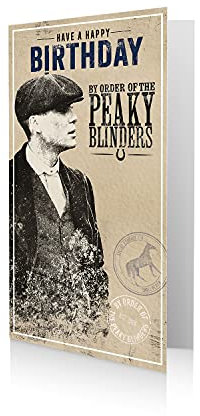 Danilo Promotions Carte d'anniversaire Peaky Blinders, multicolore, 22,9 x 12,7 cm