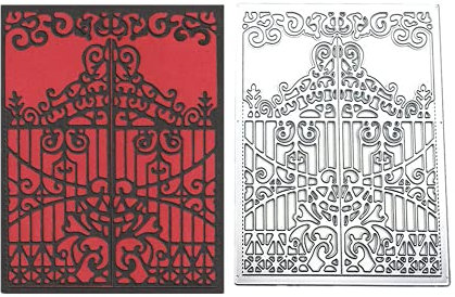 Stanzschablonen für Tür, Hintergrund, symmetrisch, für Tür, Hintergrund, Rahmen, Metallprägeschablonen für Karten, Scrapbooking und Bastelarbeiten, Album, Papierkarten-Dekoration