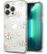 Ringke Fusion Design Compatible with iPhone 13 Pro Max Case, Transparent Hard Back with Holographic Floral Girls Women Design Panel Shockproof TPU Bumper Phone Cover - Daisy