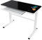 ATLASIO Elektrisch höhenverstellbarer Schreibtisch 120x60 cm mit Wireless Charger & Timer, Computertisch höhenverstellbar mit Touchpad & USB, SHD Limited Edition in schwarz-weiß