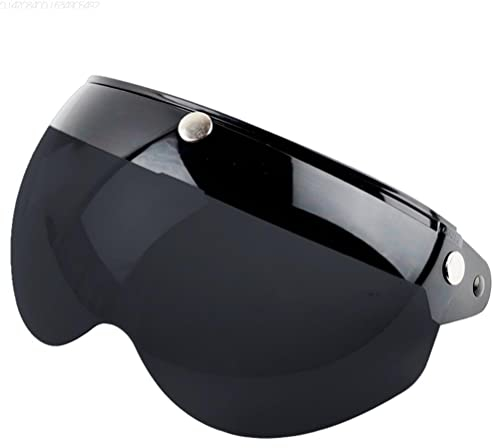 Kuashidai Universal 3 Snap Retro Helm Visier Winddicht Sonnenschutz Half Face Motorradhelme Visier Open Face Helm Wind Shield Motorrad