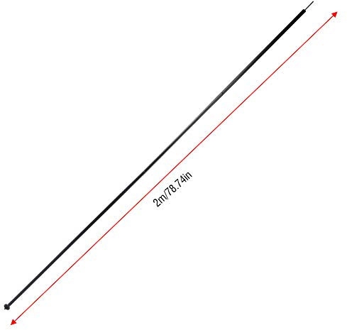 Demeras Telescopic Tarpaulin Pole, Adjustable Outdoor Tent Awning Support Folding Pole 2m for Hiking Camping and Trekking