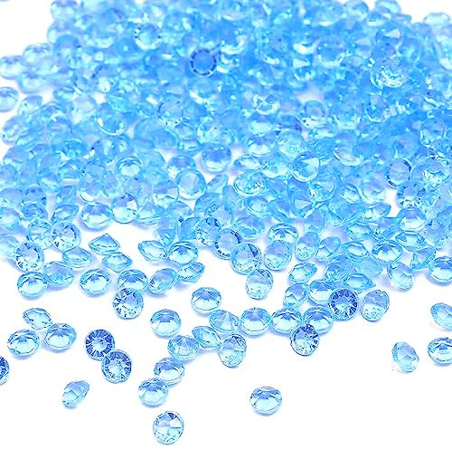 4000 Stück Acryl Deko Diamantkristalle 4mm Glitzer Streudeko Tischschmuck Funkelnd Dekosteine Kristalle Konfetti Diamanten zum DIY Verzieren Tischdeko Hochzeit Taufe Verlobung Valentinstag,Blau