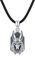 YEESIA Ägyptische Anubis-Halskette 925 Oxidiertes Silber Anubis Gott der Unterwelt Halskette Amulett Halskette