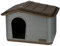 Kerbl Pet 81341 Casa para Gatos Paola Eco, Aspecto mediterráneo, plástico Reciclado, Verde Gris/marrón, 60 x 51 x 41 cm