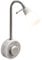 BKZO Dimmbare LED Steckdosenlampe, Leselicht, Leselampe nickel gebürstet, 2W, Steckerleuchte mit Schwanenhals flexibel warmweiß 2700K