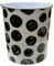 Homeshopa Plastic Waste Paper Basket Bin, Round Wastebasket Trash Can, Lightweight Recycling Rubbish Bin for Home Office Kitchen Bedroom, Garbage Container Dustbin, 7.7Litre (Big Black Polka Dots)